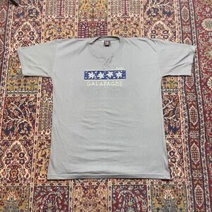 VTG 90s Galapagos Ecuador Mens‎ XXL Gray Graphic T Shirt Sea Turtles Cotton